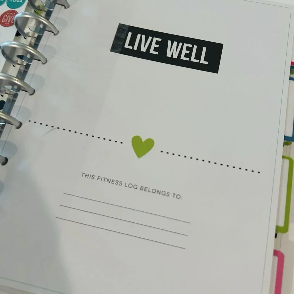 Happy Planner Fitness Disc Bound Classic Undated Live Well Workout Stickers NEW